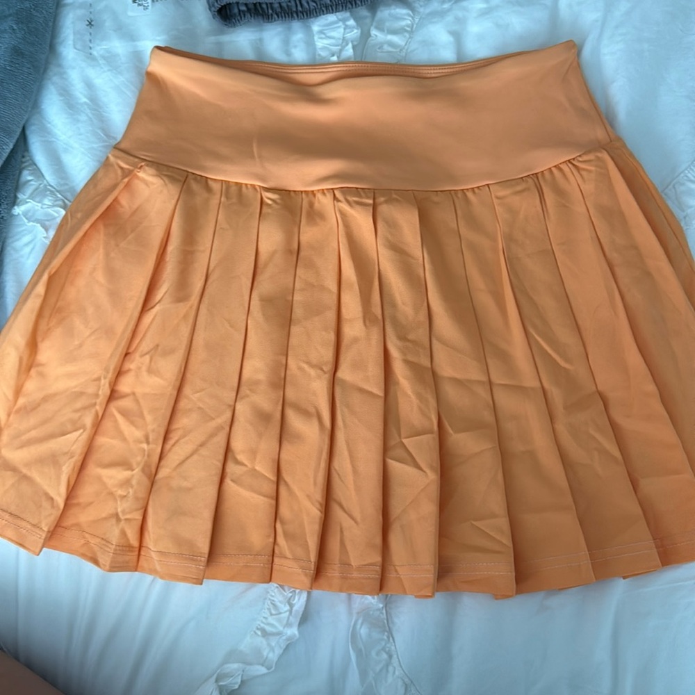 orange tennis skirt size small